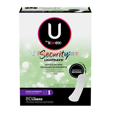 U by Kotex Daily Liners Long Extra-Coverage 80pack