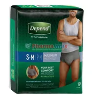 Depend Fit-Flex Underwear Maximum Small Men 19ct