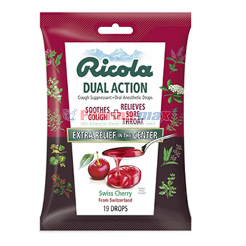 Ricola Dual Action Swiss Cherry 19 Drops