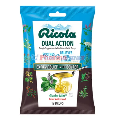 Ricola Dual Action Glacier Mint 19 Drops