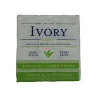 Ivory Aloe Scent Soap 3 bars 3.17oz