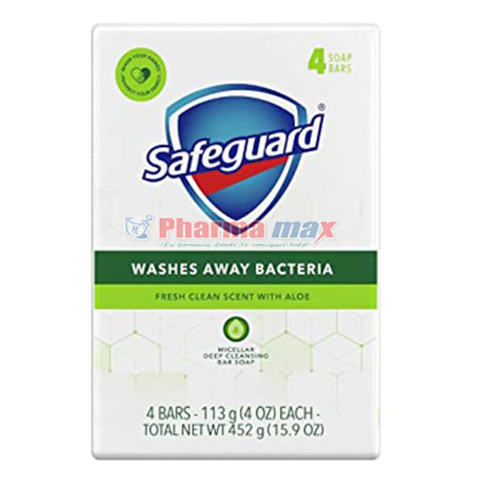 Safeguard Antibacterial W/Aloe 4/4oz