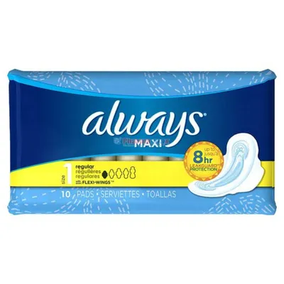 Always Maxi Regular with Wings 10pads