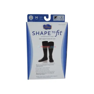 Dr. Comfort Shape to Fit Nylon with Spandex Compression Socks for Men 15/20 mmHg Medium Brown Color