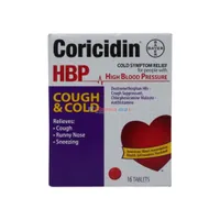 Coricidin HBP Cough & Cold 16 Tablets