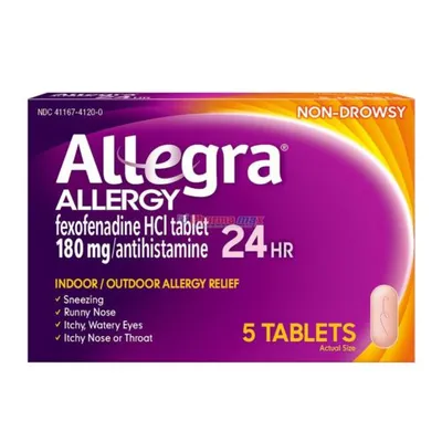 Allegra Allergy 180mg 5 Tablets