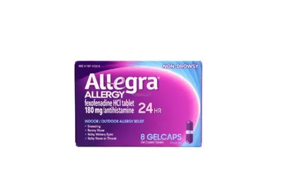 Allegra Allergy 180mg 8 Gelcaps