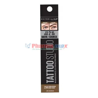 Maybelline Tattoo Studio Waterproof Brow Gel 256 Warm Brown