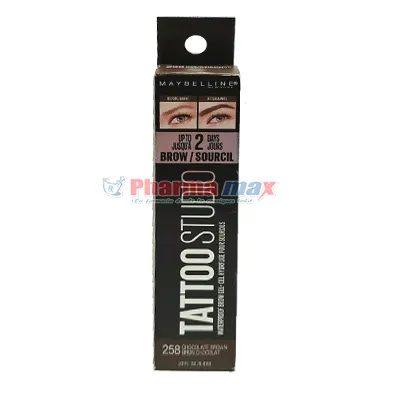 Maybelline Tattoo Studio Waterproof Brow Gel 258 Chocolate Brown