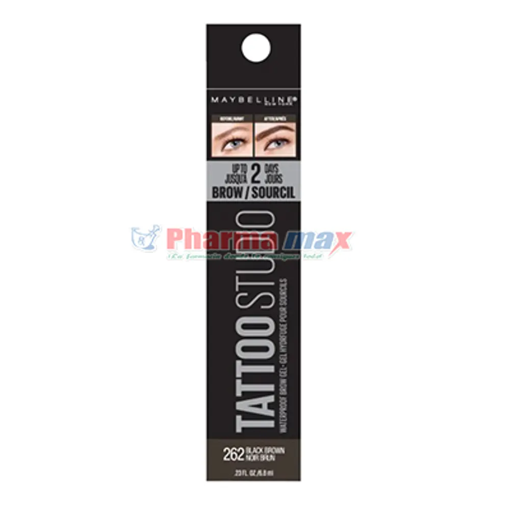 Maybelline Tattoo Studio Waterproof Brow Gel 262 Black Brown