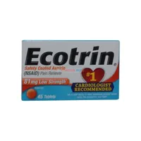 Ecotrin Aspirin 81mg Low Strength 45 Tablets