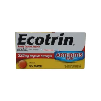 Ecotrin Arthritis Pain 325mg Regular Strength 125 Tablets