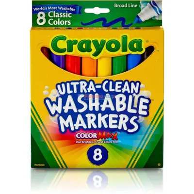 CRAYOLA WASHABLE MARKERS 8ct