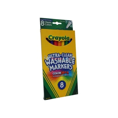 CRAYOLA WASH/MARKERS FINE 8ct