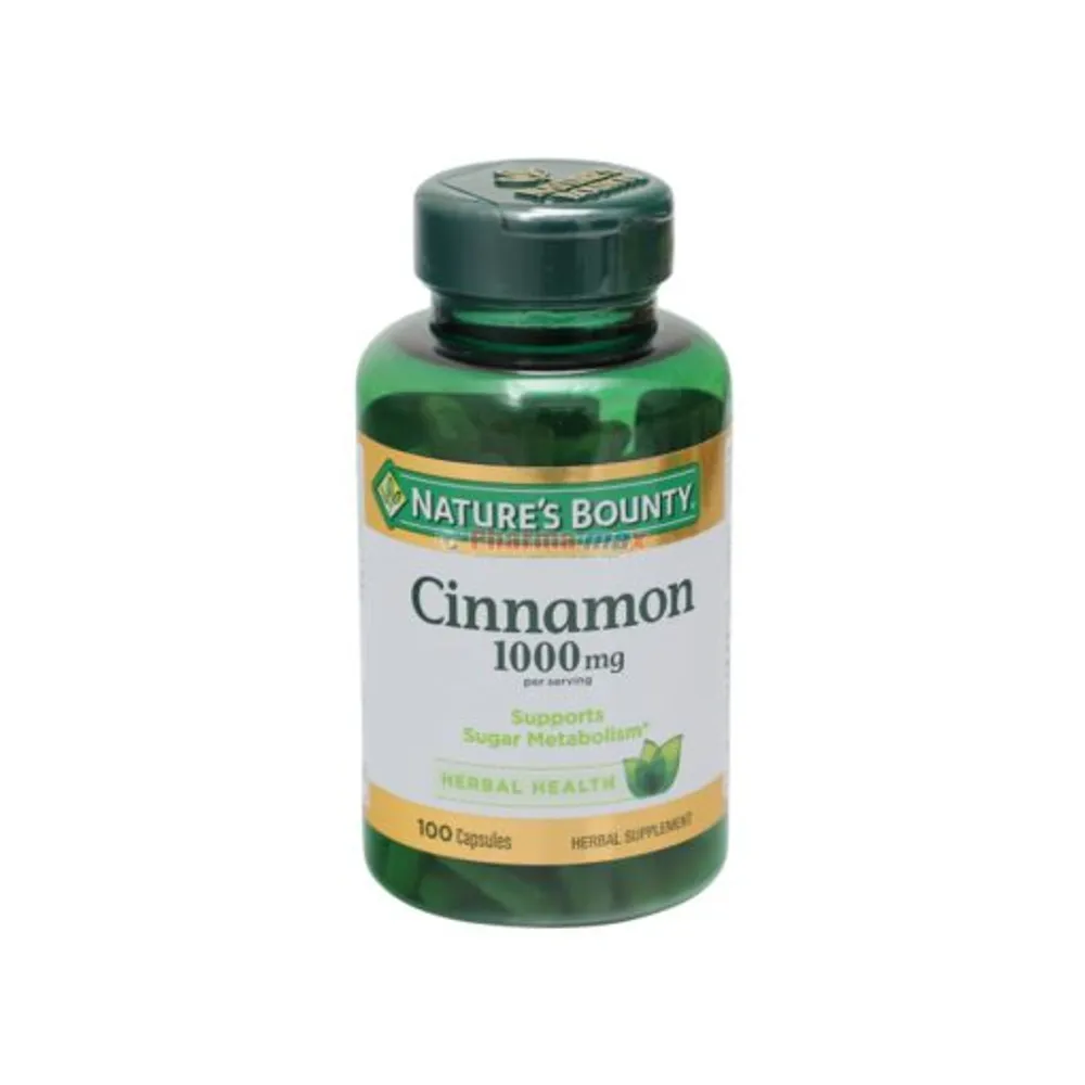 Natures Bounty Cinnamon 1,000mg 100 Capsules