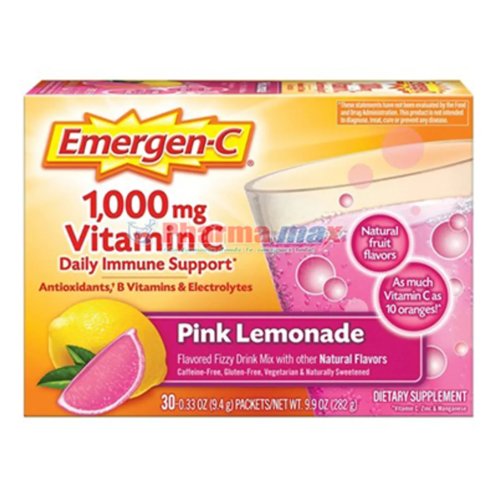 Emergen-C 1000mg Pink Lemonade 30 pk