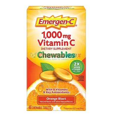 Emergen-C Vitamin C Chewable Orange 40 Tabs