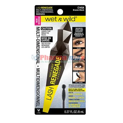 Wet n Wild Lash Renegade Multi-Dimensional Mascara Brazen Black C145A