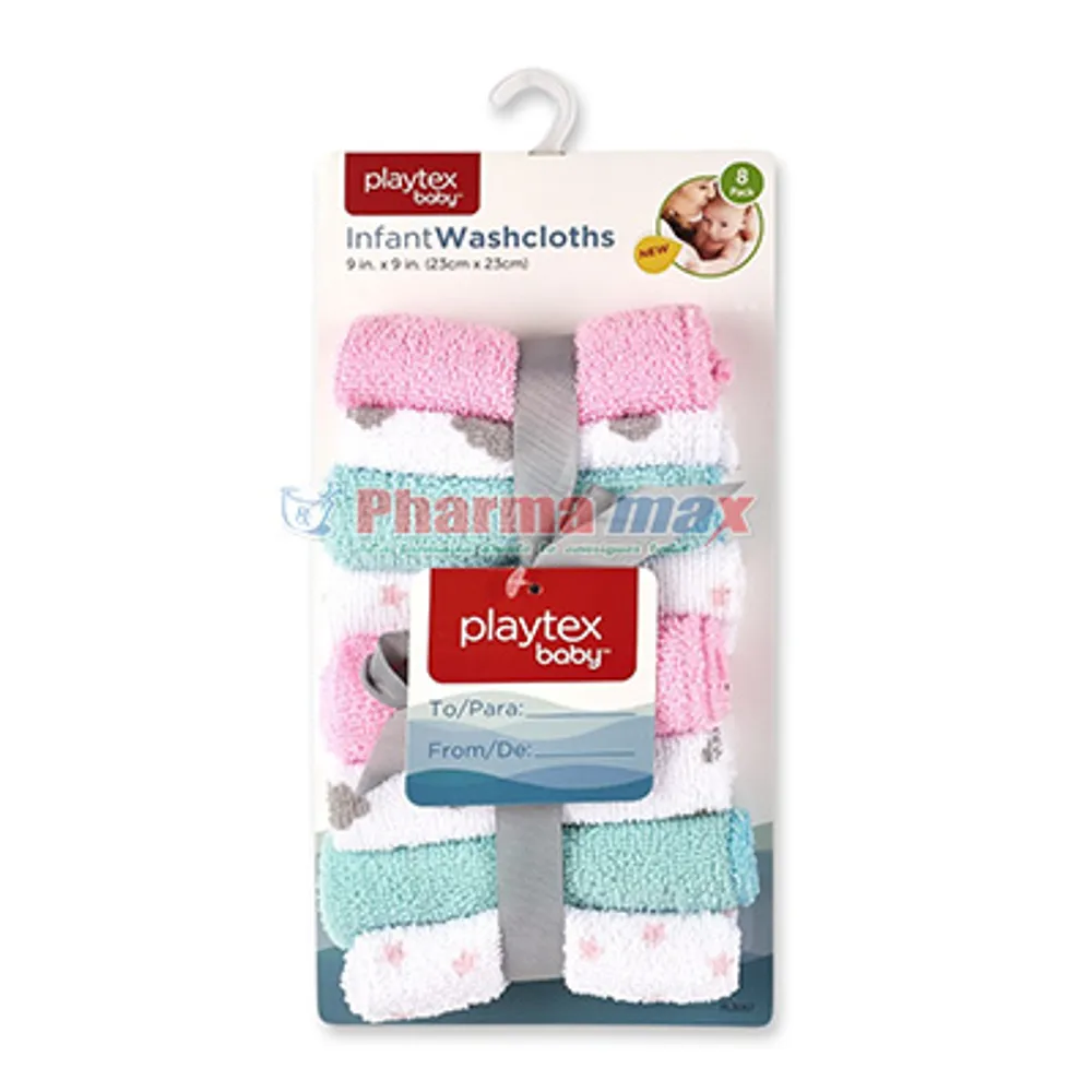 Playtex Washcloth Girl 8pk