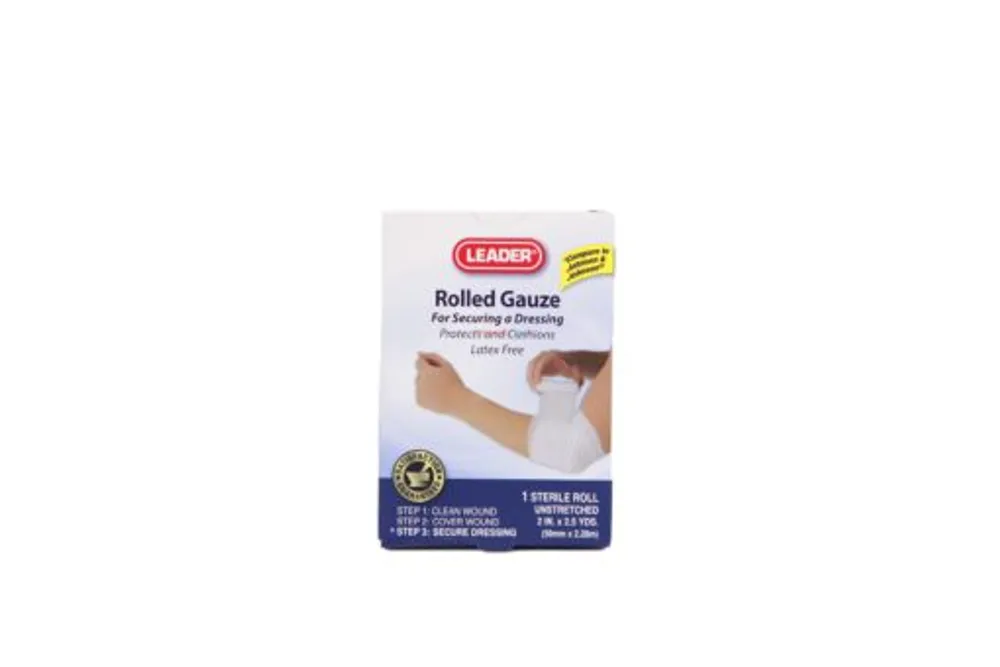 Leader Rolled Gauze 1 Sterile Roll