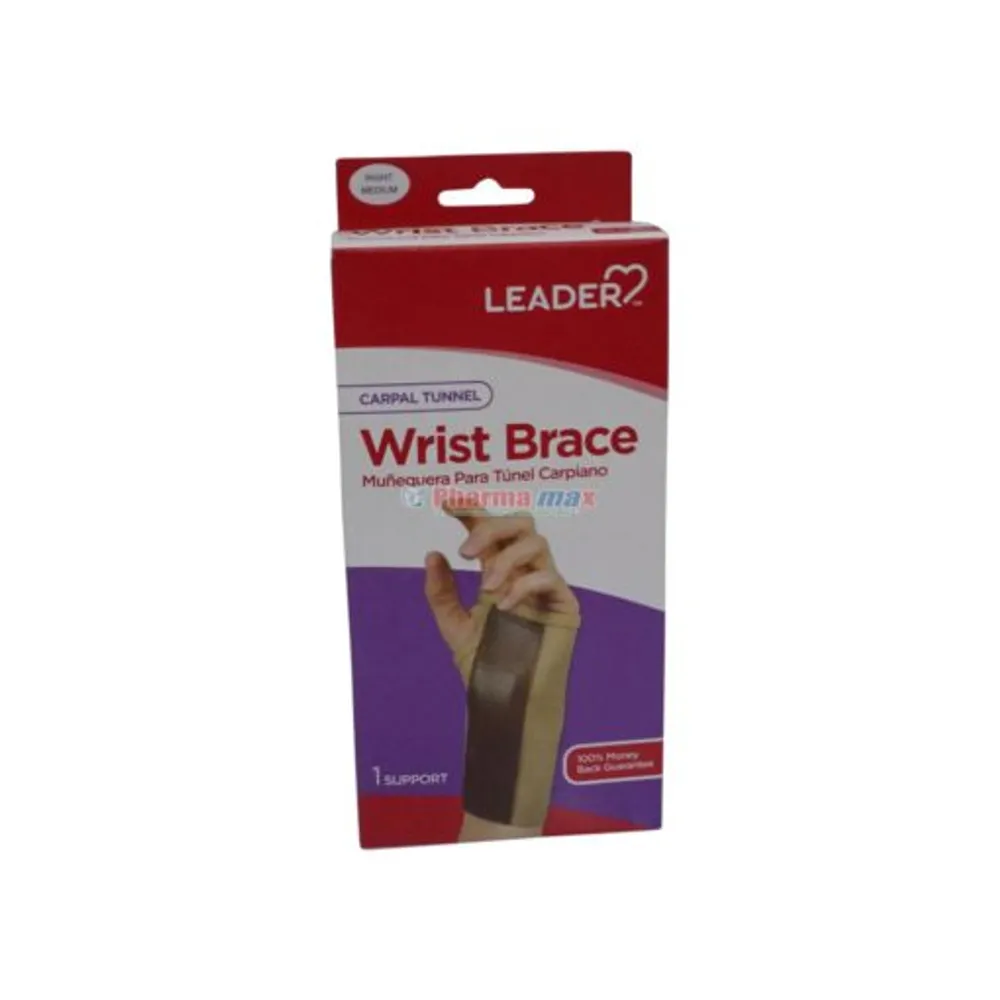 Leader Carpal Tunnel Wrist Brace Medium Right Hand