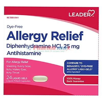 Leader Allergy 25mg 24 liquid gel