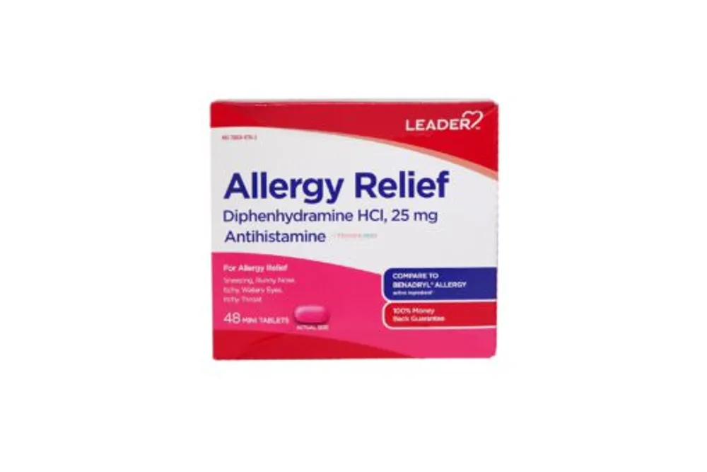 Leader Allergy Relief 25mg 48 Mini Tablets