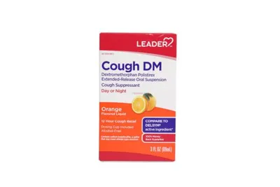 Leader Cough DM Orange Flavor Liquid 3oz