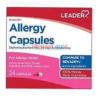 Leader Allergy 25mg 24 capsules