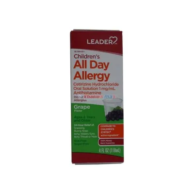 Leader Children’s All Day Allergy Grape Flavor 4oz