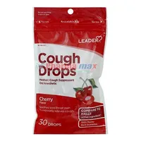 Leader Cough Drops Cherry Flavor 30ct