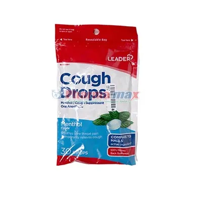 Leader Cough Drops Menthol Flavor 30ct