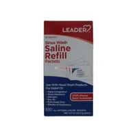 Leader Sinus Wash Saline Refill 100 Saline Packets 0.1oz