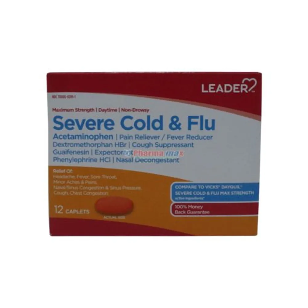 Leader Severe Cold & Flu 12 Caplets