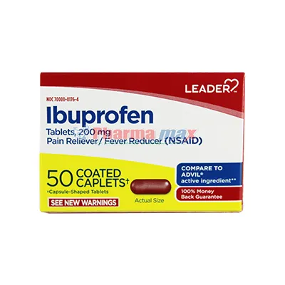 Leader Ibuprofen 200mg 50 Caplets