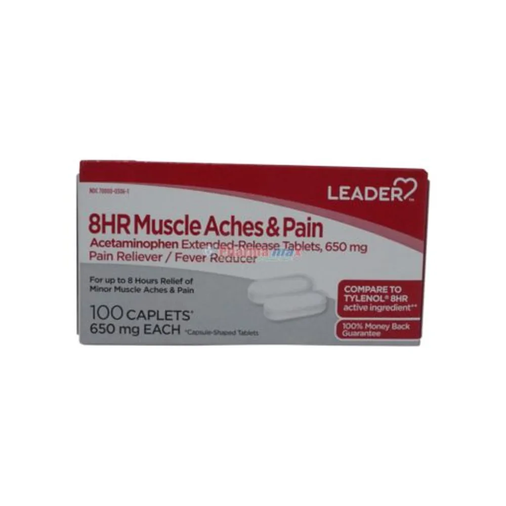 Leader 8hr Muscle Aches & Pain 650mg 100 Caplets