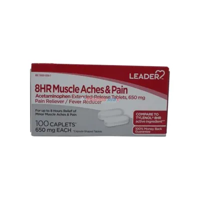 Leader 8hr Muscle Aches & Pain 650mg 100 Caplets