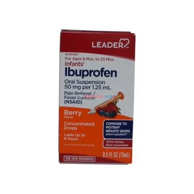 Leader Infants Ibuprofen Berrry Flavor 0.5oz