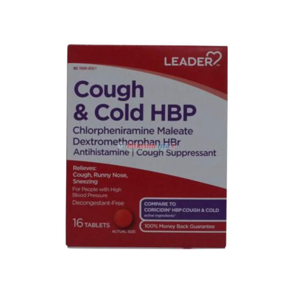 Leader Cough & Cold HBP 16 Tablets