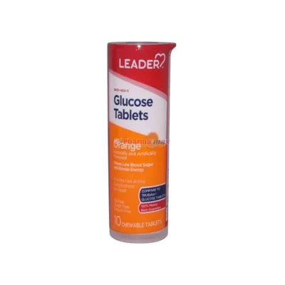 Leader Glucose Orange 10 Chewable Tablets