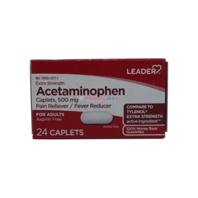 Leader Extra Strength Acetaminophen 500mg Caplets