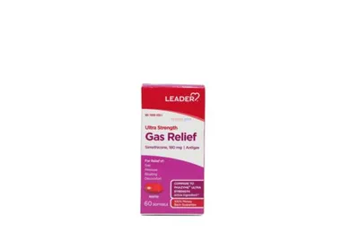 Leader Ultra Strength Gas Relief 180mg 60 Softgels