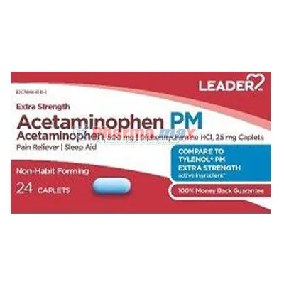 Leader Acetaminophen PM 24caps