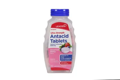 Leader Antacid Assorted Berry 72 Chewable Tablets