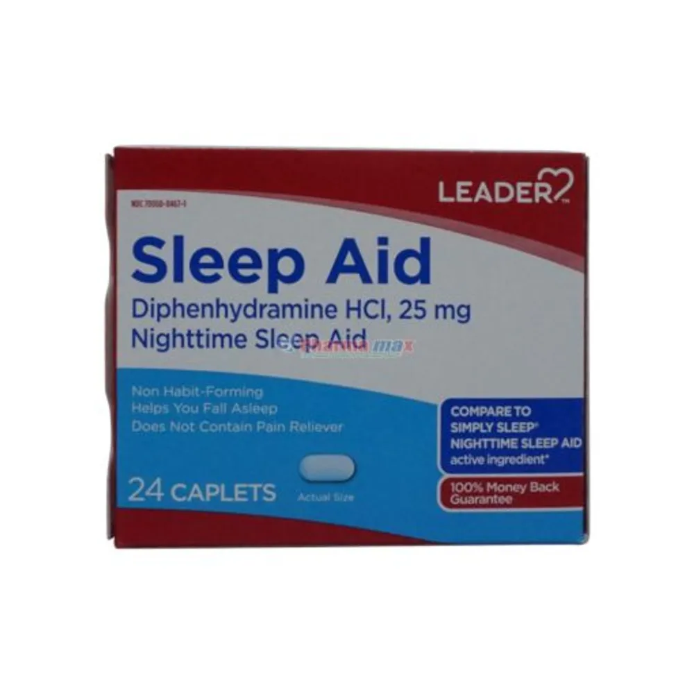 Leader Sleep Aid 25mg 24 Caplets