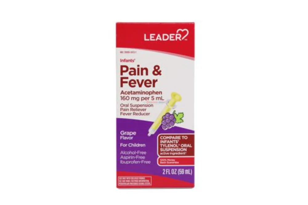 Leader Infants Pain & Fever Grape Flavor 2oz