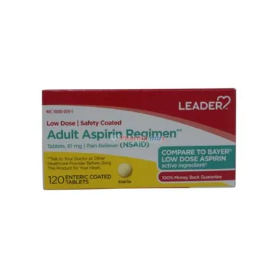 Leader Adult Aspirin Regimen 81mg 120 Tablets