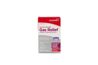 Leader Maximum Strength Gas Relief 250mg 60 Softgels