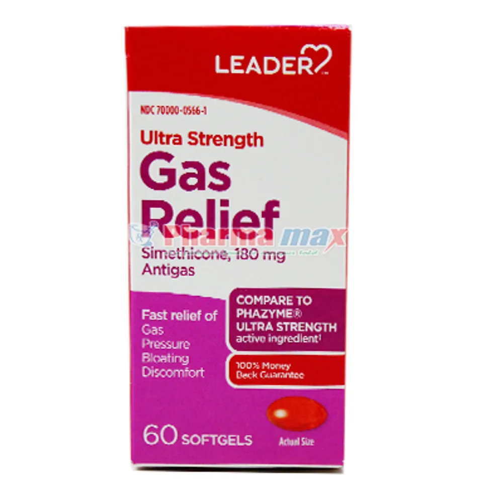 Leader Gas Relief 180mg 60softgel