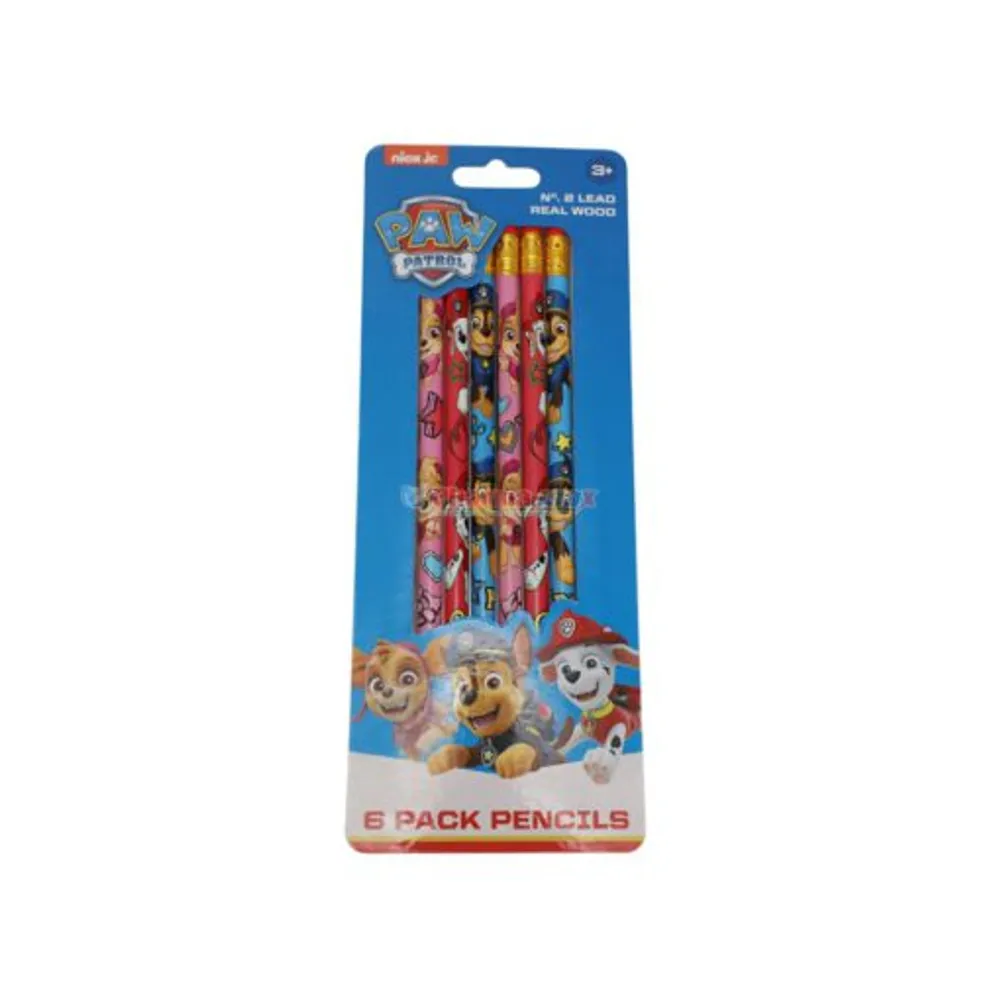 PAW PATROL PENCILS 6pk